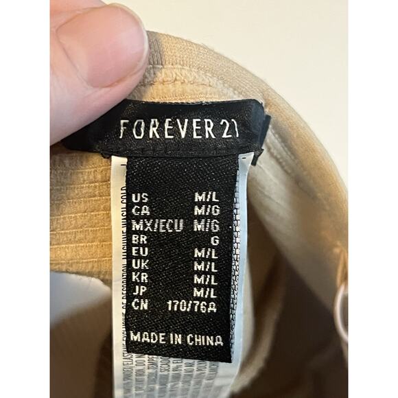 Forever 21 Tan Crop NWT Comfy Core Size M Fast Shipping - Picture 4 of 10
